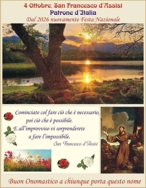 San Francesco Patrone d'Italia Preghiera della Pace