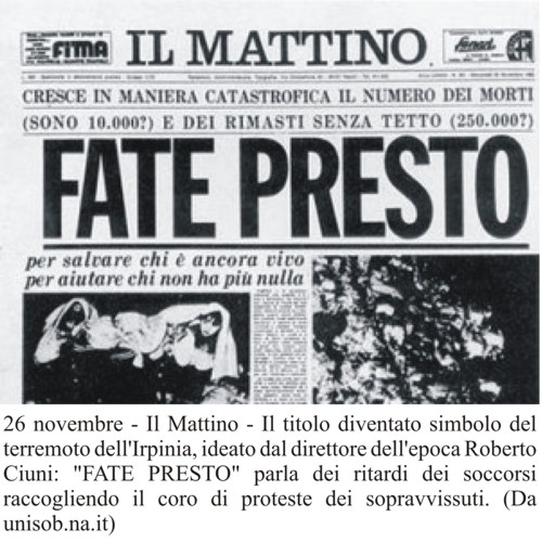 Terremoto Irpinia 1980